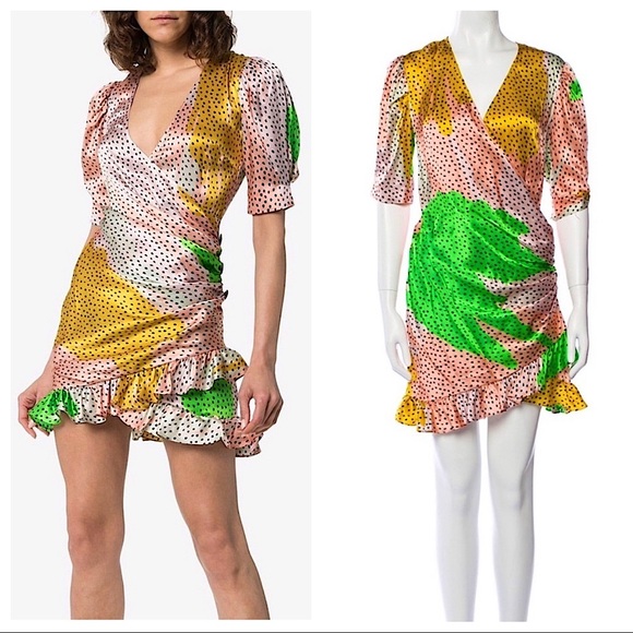 De La Vali Shanna Havanna Silk Wrap Dress - Picture 5 of 16